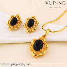 61245 High quality 24k gold color african gold plating jewelry set